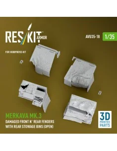 Merkava Mk.3 Damaged Front n' Rear fenders with Rear stowage bins (... 2