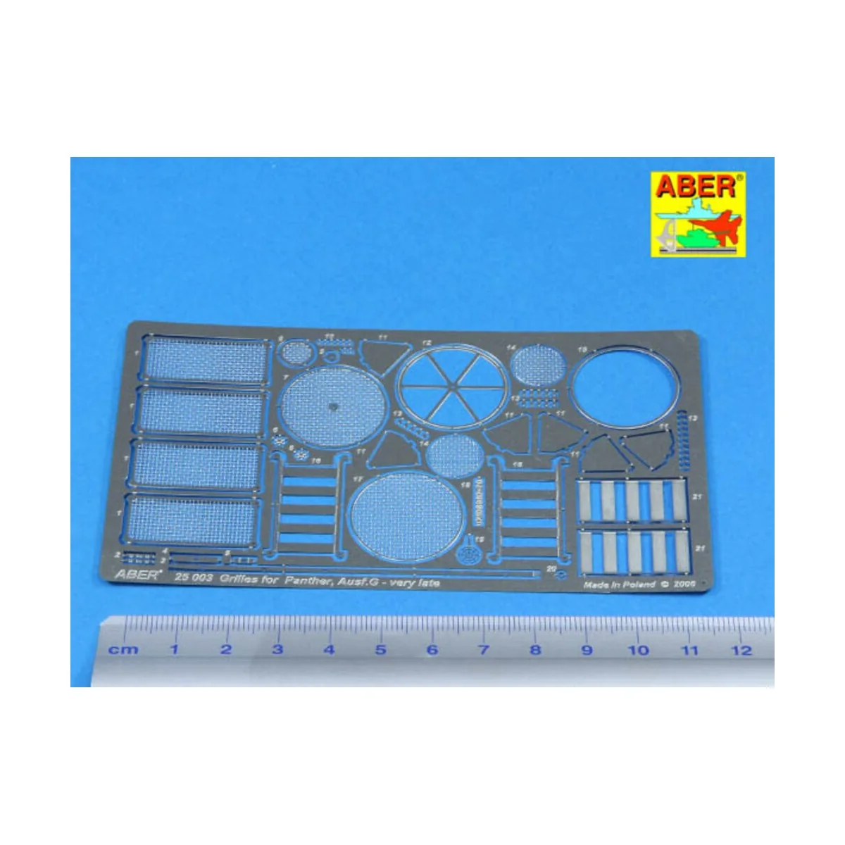 Grilles for Sd.Kfz.171 Panther Ausf.G late model, 1/25 - Aber Model...