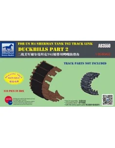 Duckbills part 2 For US M4 SHERMAN TANK T62 Track Link, 1/35 - Bron...