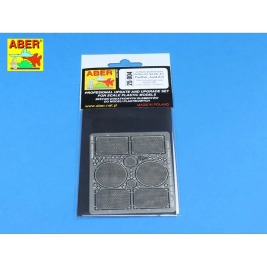 Grilles for Panther, Ausf.A/D - Aber Models 25004