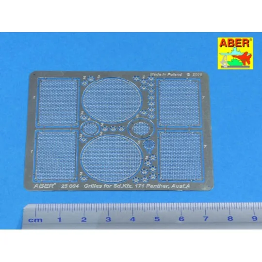 Grilles for Panther, Ausf.A/D - Aber Models 25004