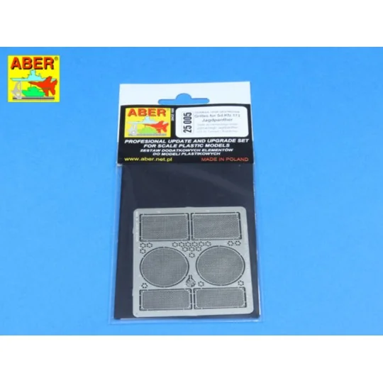 Grilles for Jagdpanther, 1/25 - Aber Models 25005 Grilles for Jagdpanther, 1/25 - Aber Models 25005