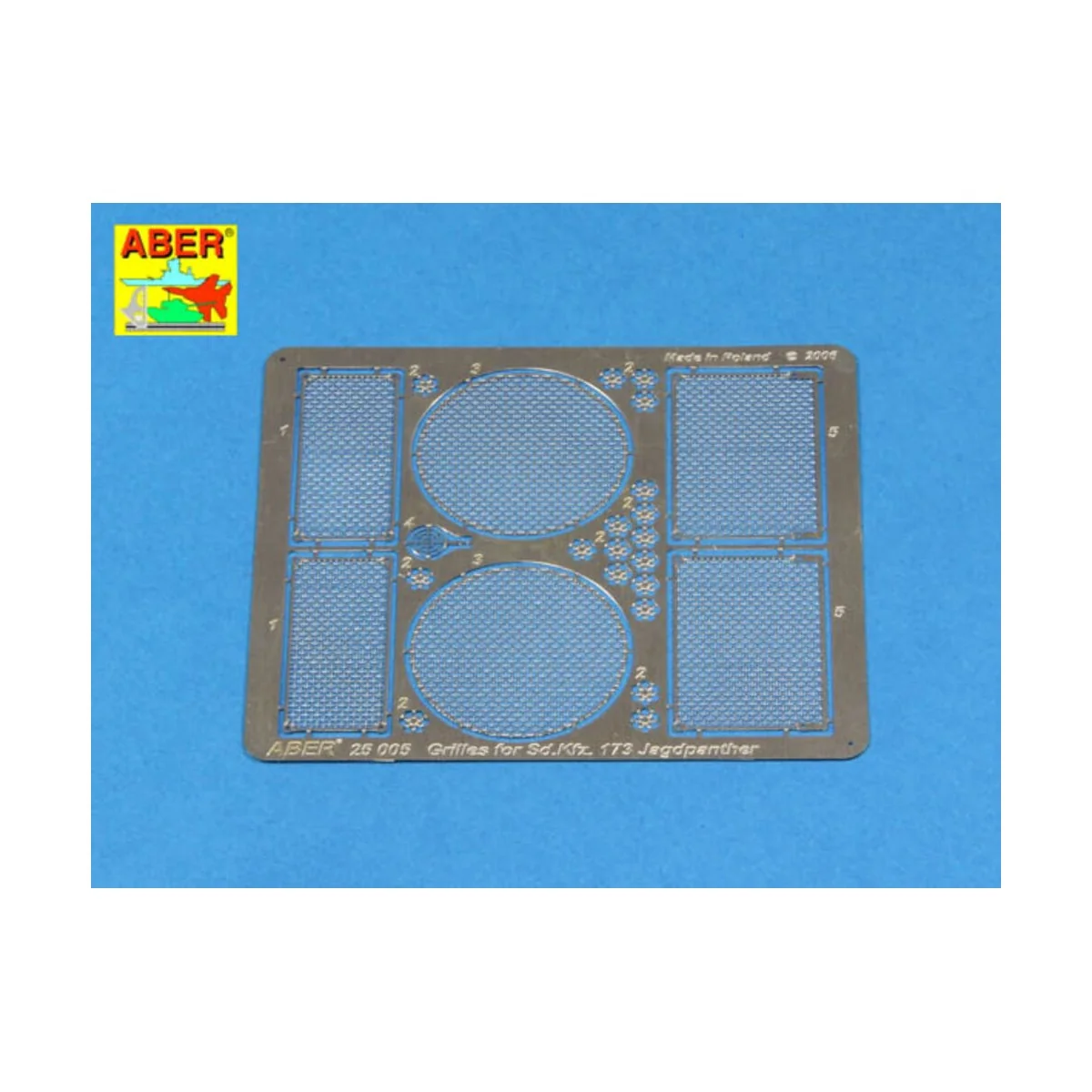 Grilles for Jagdpanther, 1/25 - Aber Models 25005 Grilles for Jagdpanther, 1/25 - Aber Models 25005