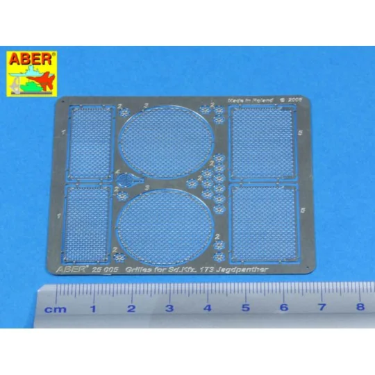 Grilles for Jagdpanther, 1/25 - Aber Models 25005 Grilles for Jagdpanther, 1/25 - Aber Models 25005
