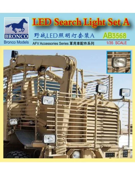 LED Search Light Set A., 1/35 - Bronco Models AB3568