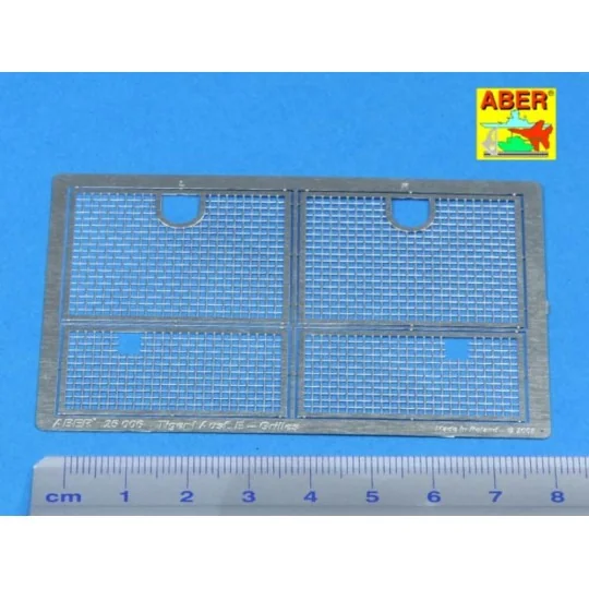 Grilles for Sd.Kfz.181.Tiger I, 1/25 - Aber Models 25006 Grilles for Sd.Kfz.181.Tiger I, 1/25 - Aber Models 25006