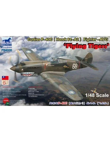 Curtiss P-40C (Hawk 81-A2) Fighter -AVG Flying Tigers, 1/48 - Bronc...