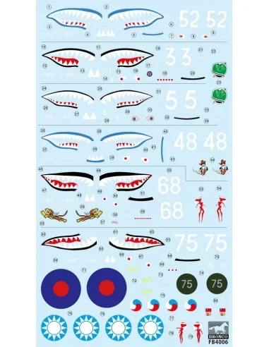 Curtiss P-40C (Hawk 81-A2) Fighter -AVG Flying Tigers, 1/48 - Bronc...