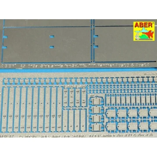 Side skirts for Panther A/D, 1/25 - Aber Models 25019 Side skirts for Panther A/D, 1/25 - Aber Models 25019