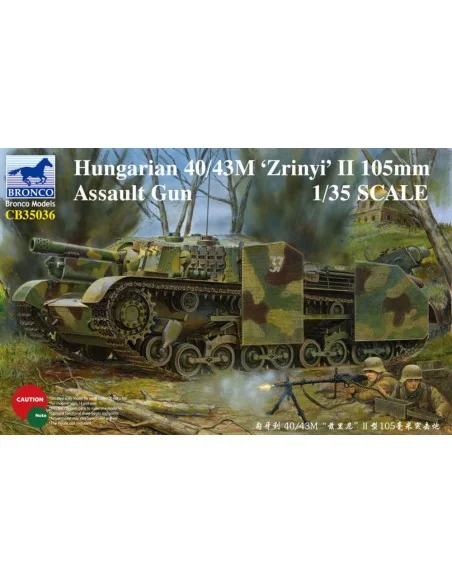 Hungarian 40/43M Zrinyi II 105mm Assault Gun, 1/35 - Bronco Models ...