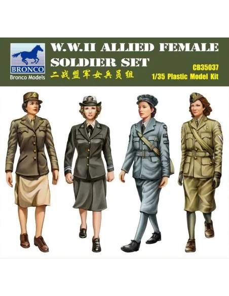 W.W.II Allied Female Soldier Set(4 Figur, 1/35 - Bronco Models CB35037