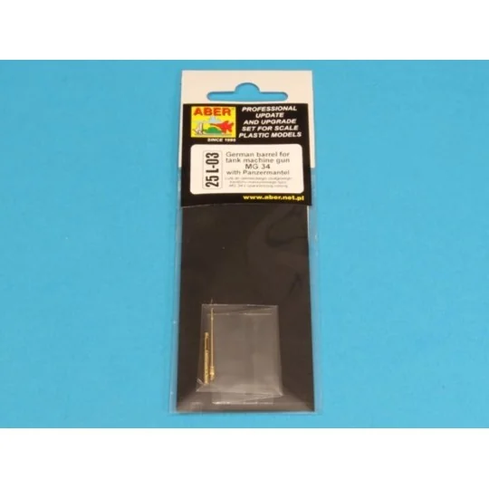 Barrel for German tank MG 34, 1/25 - Aber Models 25 L-03 Barrel for German tank MG 34, 1/25 - Aber Models 25 L-03