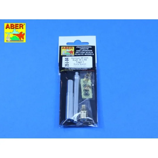 German 88 mm KwK 36 L/56 Tiger I Early Barrel - Aber Models 25 L-04