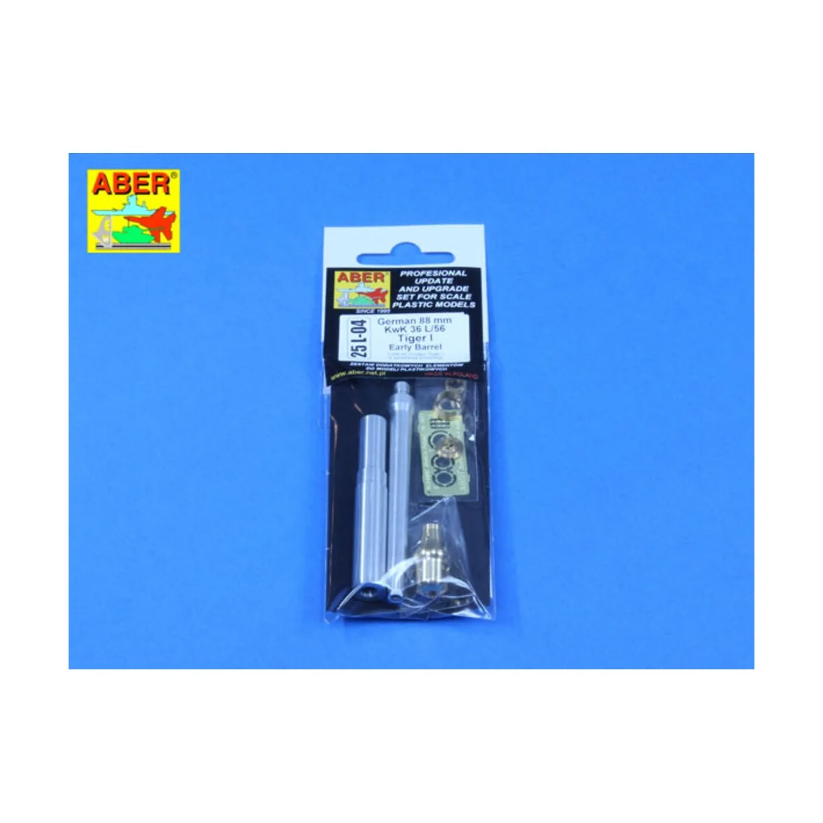 German 88 mm KwK 36 L/56 Tiger I Early Barrel - Aber Models 25 L-04