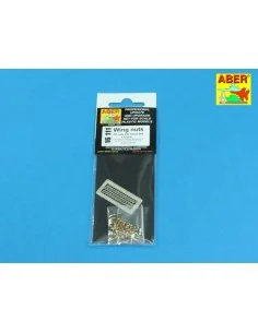 Wing nuts PE nuts with turned bolt x 30 pcs., 1/16 - Aber Models 16111