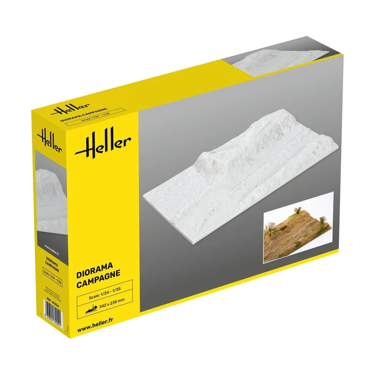 Socle Diorama Campagne, 1/35 - Heller 81254 Socle Diorama Campagne, 1/35 - Heller 81254