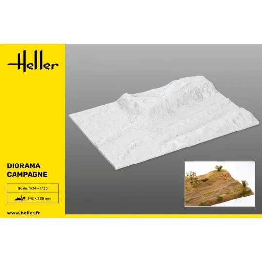 Socle Diorama Campagne, 1/35 - Heller 81254 Socle Diorama Campagne, 1/35 - Heller 81254