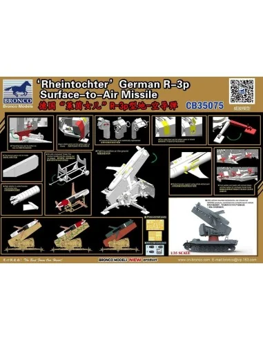 Rheintochter German R-3p Surface-to-Air Missile, 1/35 - Bronco Mode...