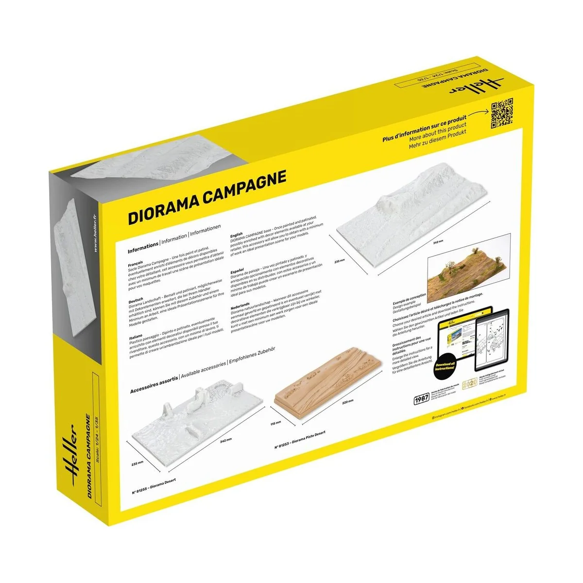 Socle Diorama Campagne, 1/35 - Heller 81254 Socle Diorama Campagne, 1/35 - Heller 81254
