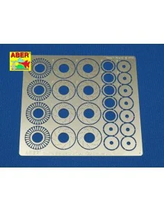Standard drilled discs brakes dia 14mm, 1/24 - Aber Models 24019