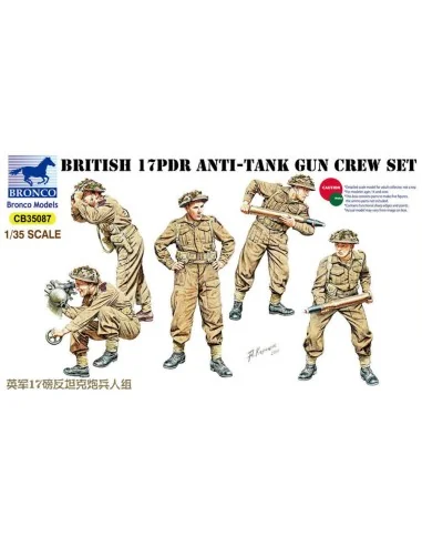 17pdr Anti-Tank Gun Crew Set, 1/35 - Bronco Models CB35087