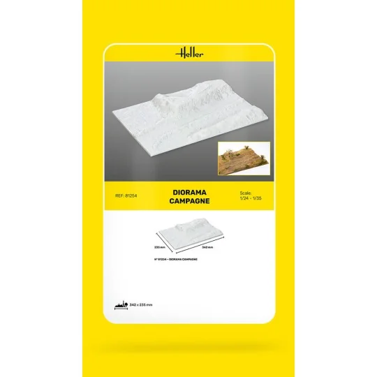 Socle Diorama Campagne, 1/35 - Heller 81254 Socle Diorama Campagne, 1/35 - Heller 81254