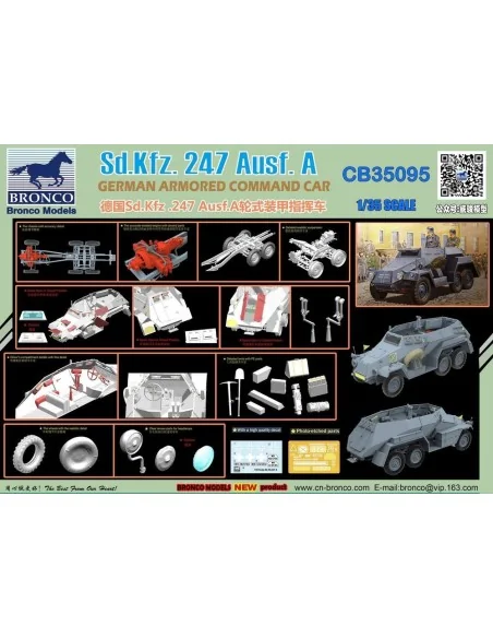 Sd.Kfz.247 Ausf.A.German Armored Command Car, 1/35 - Bronco Models ...