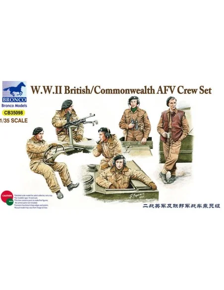 British/Commonwealth AFV Crew set, 1/35 - Bronco Models CB35098