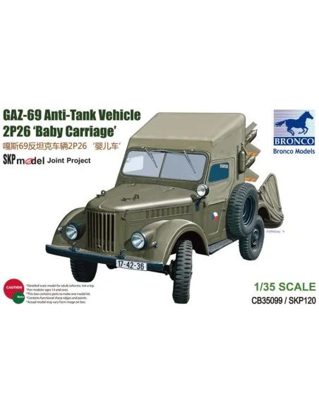 GAZ-69 Anti-Tank Vehicle 2P26 Baby Carri, 1/35 - Bronco Models CB35099