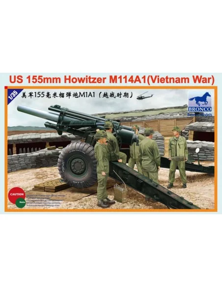US 155mm Howitzer M114A1 (Vietnam War), 1/35 - Bronco Models CB35102