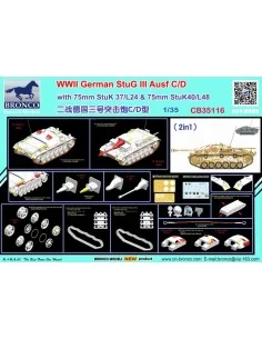WWII German StuG III Ausf C/D with 75mm StuK 37/L24&75mm StuK40/L48... 2