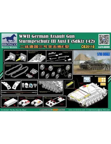 WWII German Assault Gun Sturmgeschütz III Ausf E (SdKfz 142), 1/35 ...