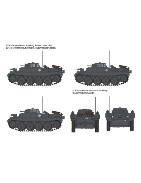 German Panzerkampfwagen II Flamm Ausf. E (Sd.Kfz. 122), 1/35 - Bron...