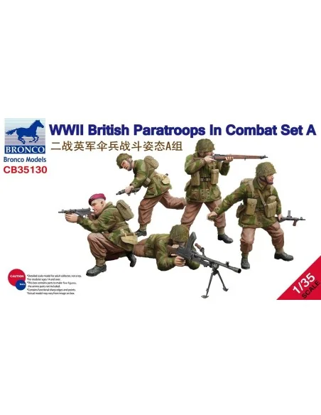 [NO_DESC] WWII British Paratroops in Combat Set A, 1/35 - Bronco Mo...