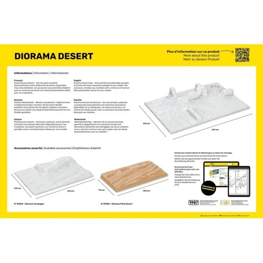 Socle Diorama Desert, 1/35 - Heller 81255