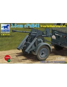 2.8cm sPzb41 On Larger Steel-Wheeled carriage w/Traile, 1/35 - Bron...
