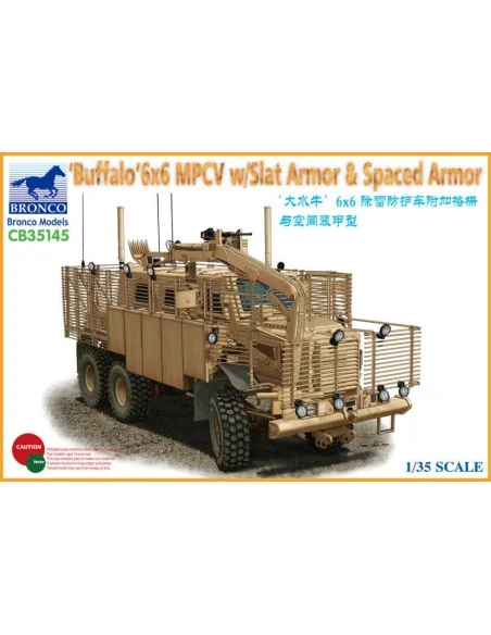 BUFFALO 6x6 MPCV w/Slat Armor & Spaced Armor Version, 1/35 - Bronco...