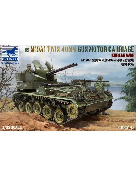 US M19A1 Twin 400mm Gun Motor Carriage Korean War, 1/35 - Bronco Mo...