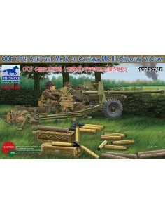 OQF 6 PDR Anti-Tank Mk.IV on Carriage MK.III(Airborna) w/Crew, 1/35...