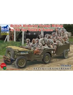 British Airborne Troops Riding In 1/4Ton Truck & Trailer, 1/35 - Br...