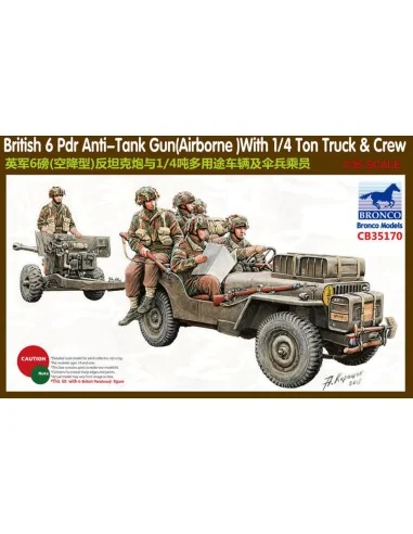 6 Pdr Anti-Tank Gun(Airborne)With 1/4Ton, 1/35 - Bronco Models CB35170