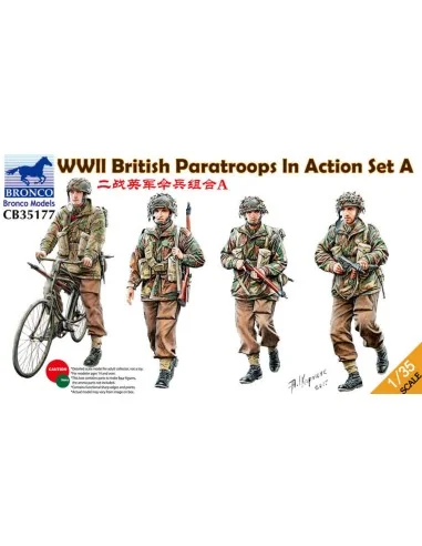 WWII British Paratroops In Action Set A, 1/35 - Bronco Models CB35177
