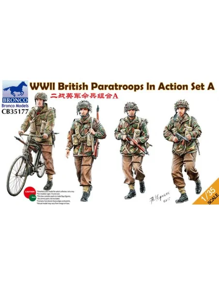[NO_DESC] WWII British Paratroops In Action Set A, 1/35 - Bronco Mo...