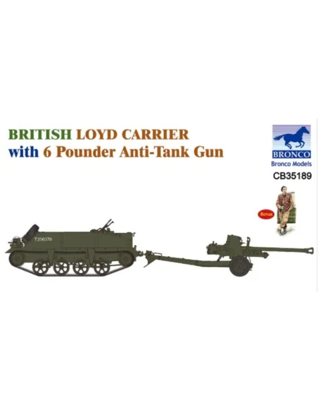 British Loyd Carrier with 6 Poundener Anti-Tank Gun, 1/35 - Bronco ...