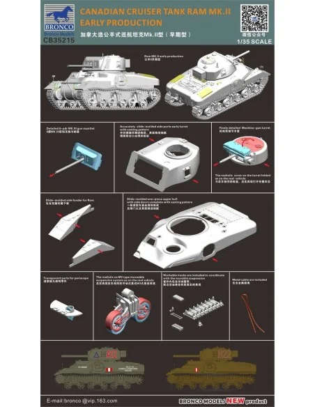 Canadian Cruiser Tank Ram MK.II Early Produktion, 1/35 - Bronco Mod...