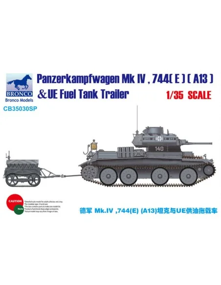 Panzerkampfwagen Mk.IV, 744(E)(A13)& UE Trailer, 1/35 - Bronco Mode...