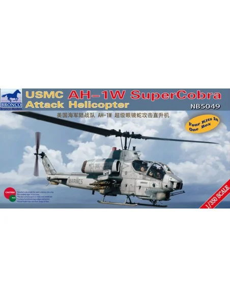 USMC AH-1W Super Cobra Attack Helicopter, 1/350 - Bronco Models NB5049