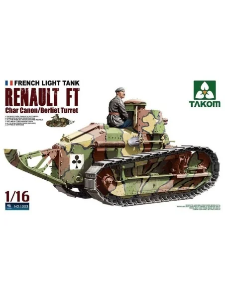 French Heavy Tank RENAULT FT char Canon/, 1/16 - Takom TAK1003