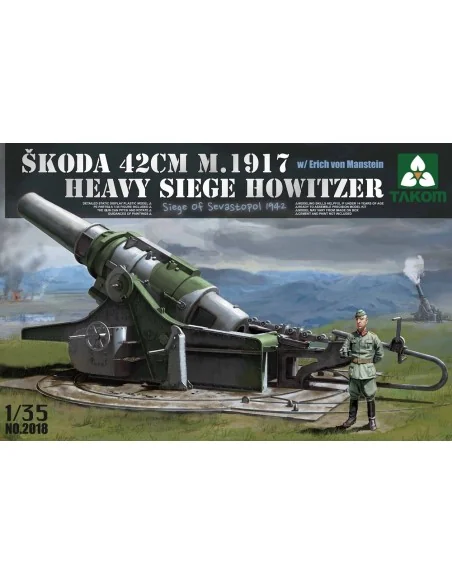 Skoda42cm M.1917 Heavy Siege Howitzer with E. von Manstein, 1/35 - ...