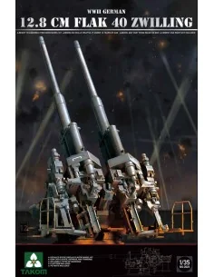 WWII German 12.8 cm FlaK 40 Zwilling, 1/35 - Takom TAK2023